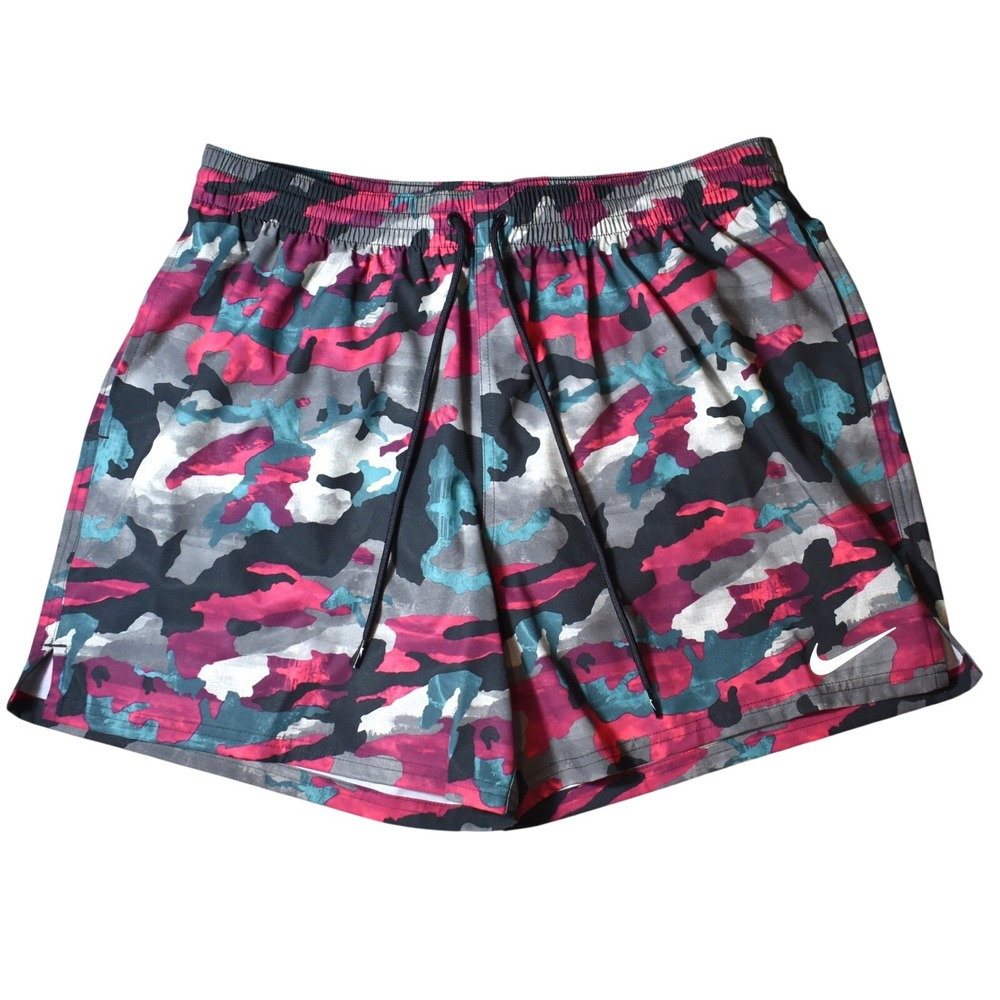 Nike Swim Trunks Four-Way Stretch Multicolor Camo Lined‎ Men's XL NESSE548-463